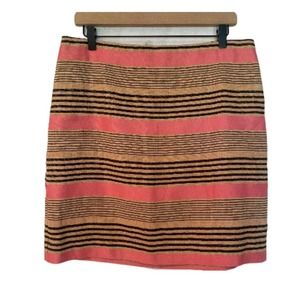 Ann Taylor Loft Striped Pencil Mini Skirt